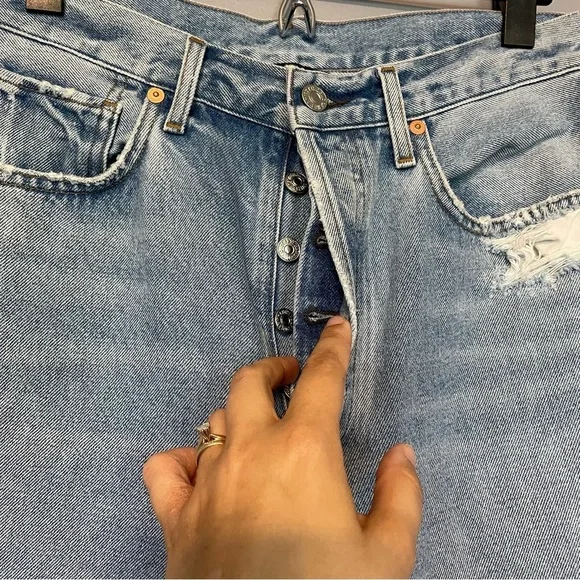 Citizens of Humanity Sample Jeans Milo Button Fly Straight Leg sz 27 sz 30 - Picture 3 of 16